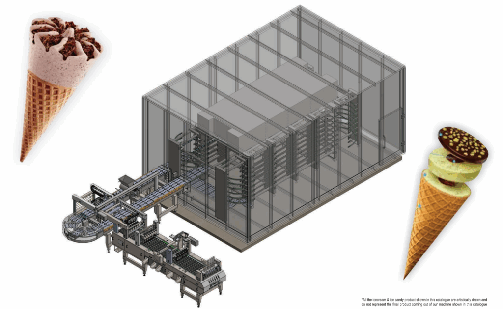 Cone Line With Hardening Tunnel