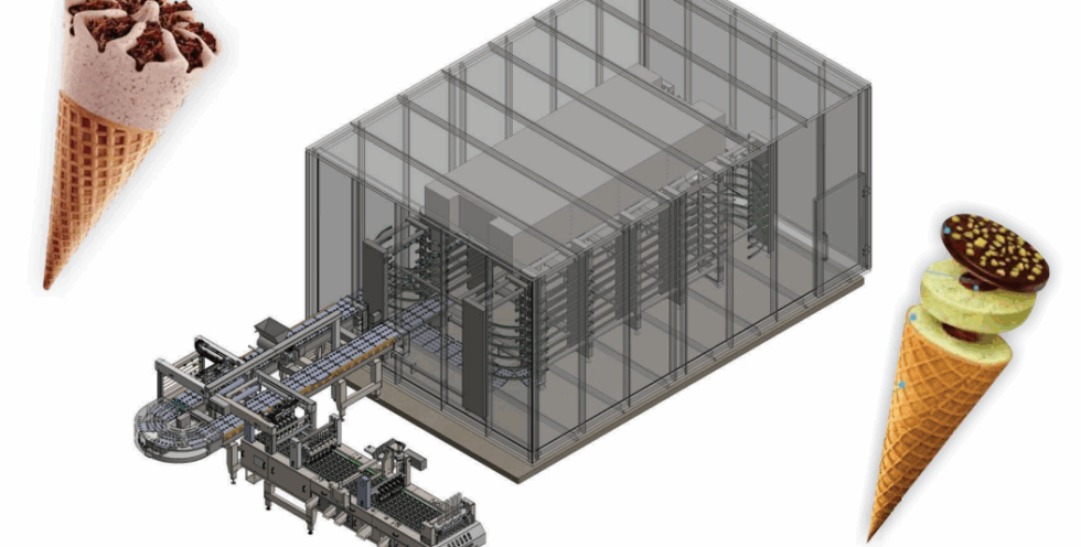Cone Line With Hardening Tunnel